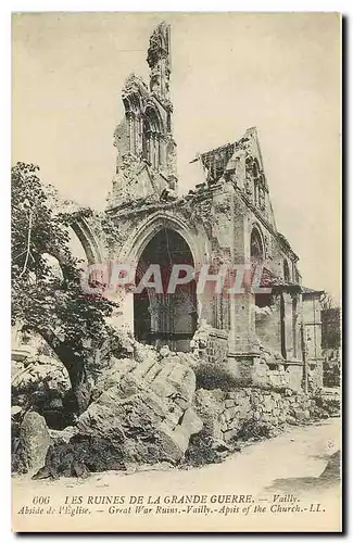 Ansichtskarte AK Les Ruines de la Grande Guerre Vailly Abside de l'Eglise Militaria