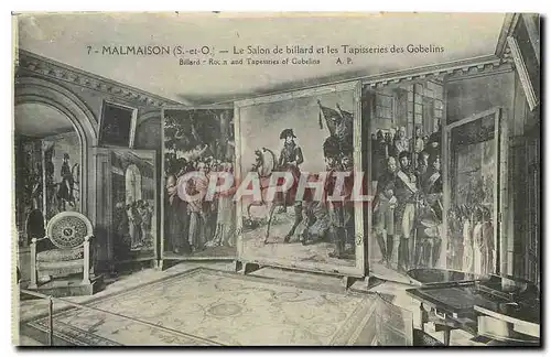 Ansichtskarte AK Malmaison S et O Le Salon de billard et les Tapisseries des Gobelins