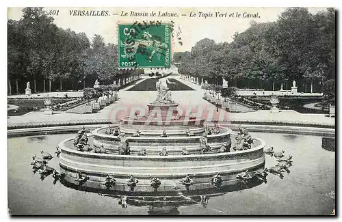 Ansichtskarte AK Versailles Le Bassin de Latone Le Tapis Vert et le Canal