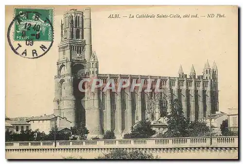 Cartes postales Albi La Cathedrale Sainte Cecile cote sud