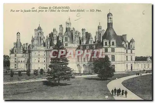 Ansichtskarte AK Chateau de Chambord Vue sur la facade nord prise de l'Hotel du Grand Saint Michel