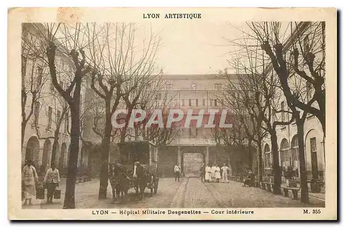 Cartes postales Lyon Artistique Lyon Hopital militaire Desgenettes Cour interieure