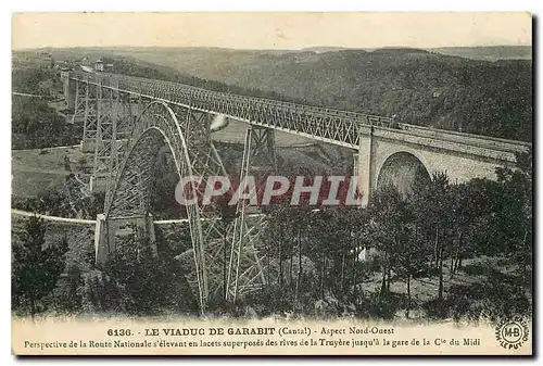 Ansichtskarte AK Le Viaduc de Garabit Cantal Aspect Nord Ouest