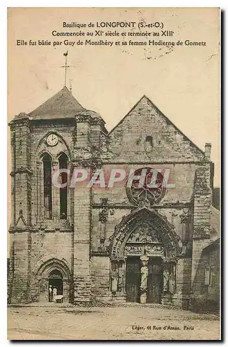 Ansichtskarte AK Basilique de longpont S et O commencee au XI siecle et terminee au XIII