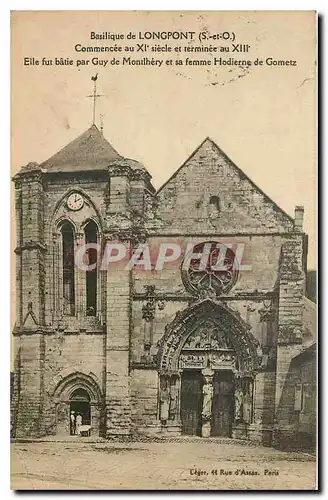 Cartes postales Basilique de longpont S et O commencee au XI siecle et terminee au XIII