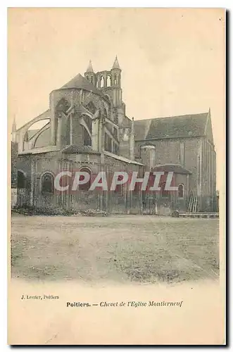 Cartes postales Poitiers Chevet de l'Eglise Montierneuf