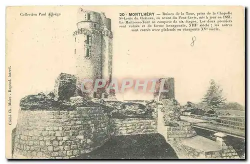Cartes postales Montlhery ruines de la Tour prise de la Chapelle St Louis du Chateau