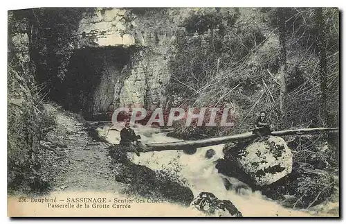 Cartes postales Dauphine Sassenage Sentier des Cuves Passerelle de la Grotte Carree