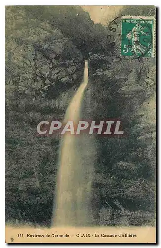 Ansichtskarte AK Environs de Grenoble Claix la cascade d'Allieres