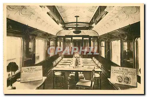 Cartes postales Forte de Compiegne Oise Clairiere de l'Armistice interieur du Wagon salon du Marechal Foch dans