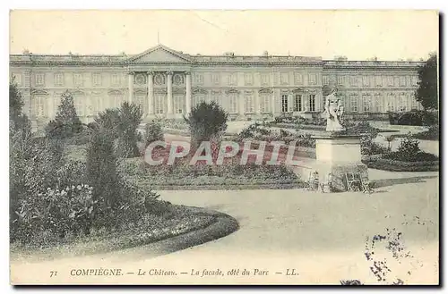 Cartes postales Compiegne le Chateau la facade cote du Parc