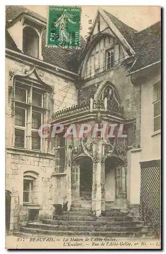 Ansichtskarte AK Beauvais la maison de l'Abbe Gellee l'escalier rue de l'Abbe Gellee