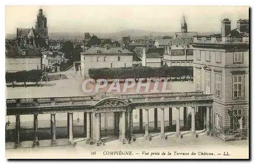 Ansichtskarte AK Compiegne vue prise de la Terrasse du Chateau