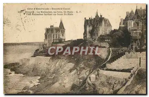 Cartes postales Cote d'Emeraude Dinard la Malouine au loin St Malo