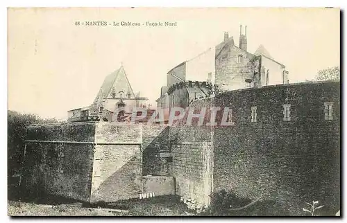 Cartes postales Nantes le Chateau Facade Nord