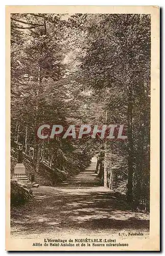 Cartes postales L'Hermitage de Noiretable Loire Allee de Saint Antoine et de la Source Miraculeuse