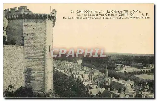 Ansichtskarte AK Chinon I et L le Chateau XIII et Xv S Tour de Boissy et vue generale Cote N O