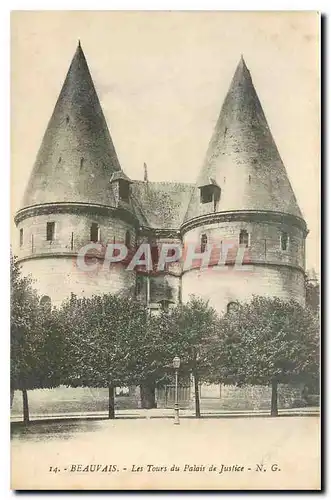 Cartes postales Beauvais les Tours du Palais de Justice