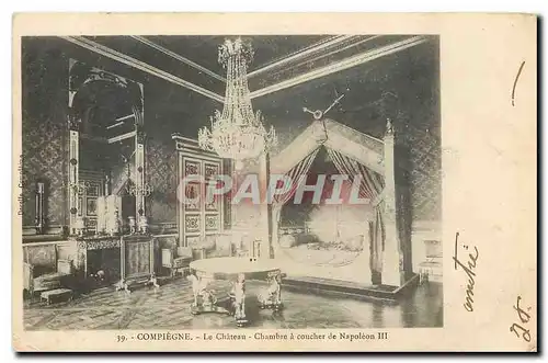 Ansichtskarte AK Compiegne le Chateau Chambre a Coucher de Napoleon III