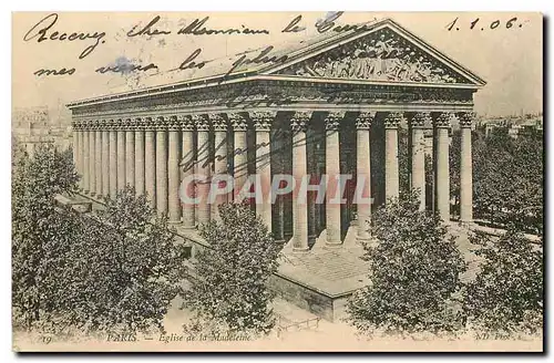 Cartes postales Paris Eglise de la Madeleine