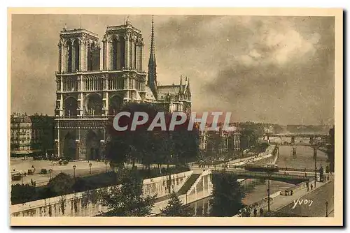 Ansichtskarte AK Paris en Flanant Notre Dame de Paris vue generale