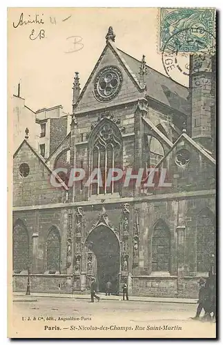 Cartes postales Paris St Nicolas des Champs Rue Saint Martin