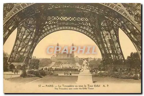 Ansichtskarte AK Paris le Trocadero vu sous la Tour Eiffel