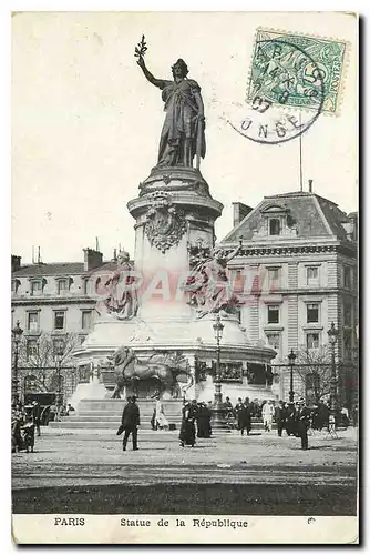 Cartes postales Paris Statue de la Republique