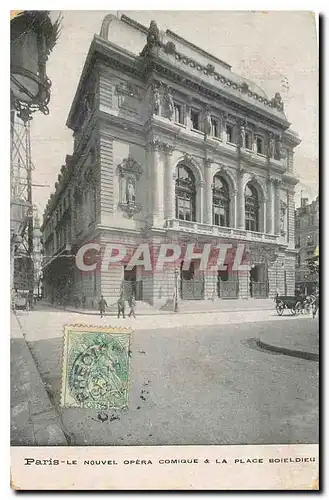 Ansichtskarte AK Paris le Nouvel Opera Comique et la Place Boieldieu