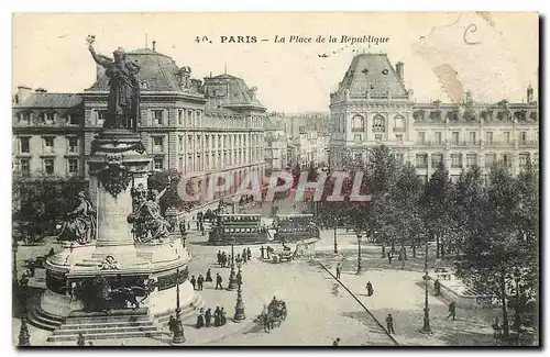 Cartes postales Paris la Place de la Republique