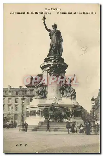 Ansichtskarte AK Paris Monument de la Republique Lion