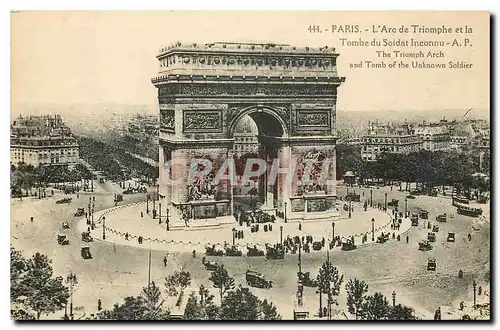 Ansichtskarte AK Paris l'Arc de Triomphe et la Tombe du Soldat Inconnu