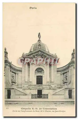 Cartes postales Paris Chapelle N D de Consolation elevee sur l'emplacement du Bazar de la Charite rue Jean Goujo