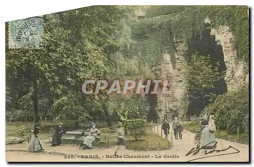 Cartes postales Paris Buttes Chaumont la Grotte