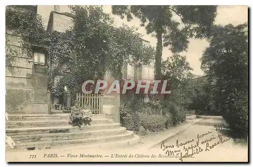 Cartes postales Paris Vieux Montmartre l'entree du Chateau des Brouillards