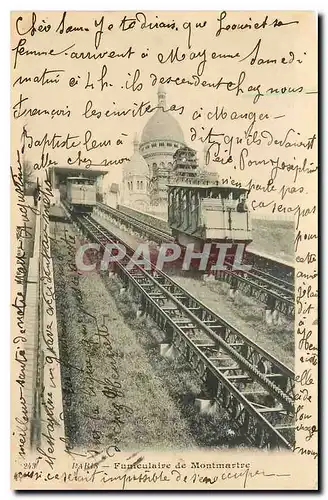 Cartes postales Paris Funiculaire de Montmartre