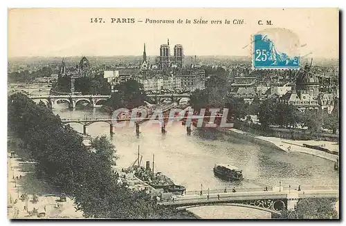 Ansichtskarte AK Paris Panorama de la Seine vers la cite