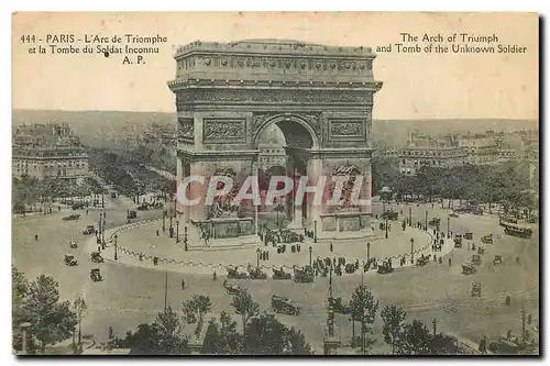 Ansichtskarte AK Paris l'Arc de Triomphe et la Tombe du Soldat Inconnu