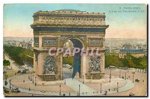 Cartes postales Paris VIII l'Arc de Triomphe