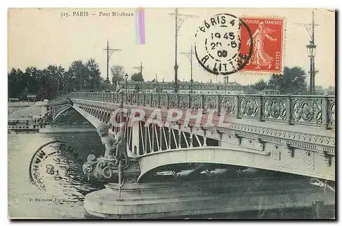 Cartes postales Paris Pont Mirabeau