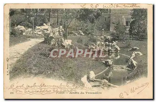 Cartes postales Paris Jardin du Trocadero