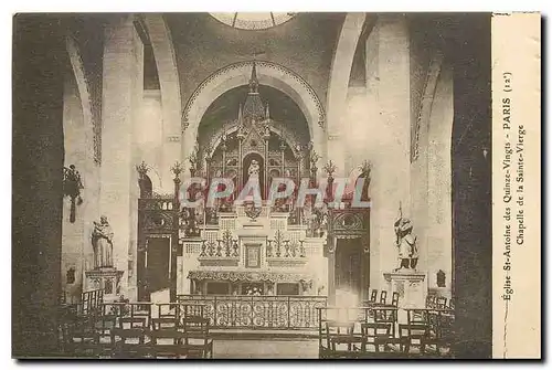 Cartes postales Eglise St Antoine des Quinze Vingts Paris 12e Chapelle de la Sainte Vierge