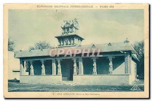 Ansichtskarte AK Exposition Coloniale Internationale Paris 1931 Inde Francaise Girvis et Sars Architectes