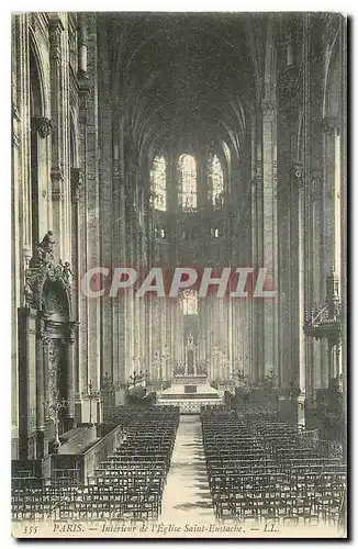 Cartes postales Paris Interieur de l'Eglise Saint Eustache