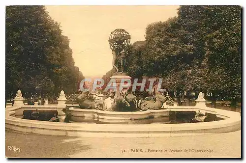 Ansichtskarte AK Paris Fontaine et Avenue de l'Observatoire