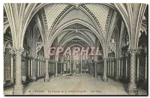 Cartes postales Paris la Crypte de la Sainte Chapelle