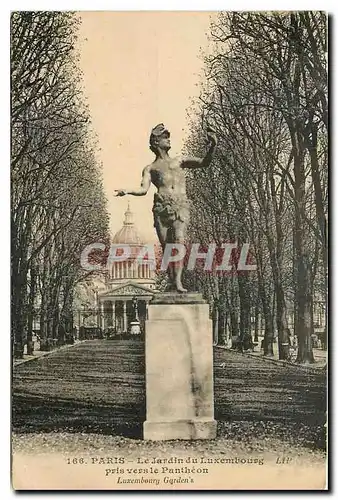 Ansichtskarte AK Paris le Jardin du Luxembourg pris vers le Pantheon