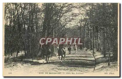 Ansichtskarte AK Bois de Boulogne Allee des Poteaux