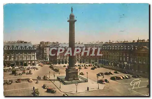 Cartes postales Paris et ses Merveilles Place Vendome 1685 1720 et Colonne de la grande Armee 1810