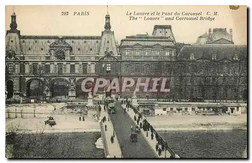 Ansichtskarte AK Paris le Louvre et le Pont du Carousel